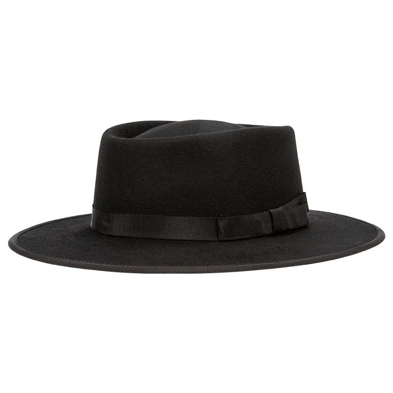 New Men's Large Brimmed Wool Gift Hat Autumn And Winter Fashionable Jazz Hat