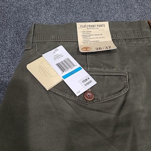 (2) Timberland Flat Front Men's Pants Size 36 X 32 Brown/ Olive NEW Bundle - Picture 8 of 8