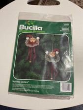 Christmas BUCILLA 82323 Holiday Jesters Felt Ornaments Kit