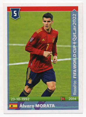 #524 Alvaro Morata (Spain) Panini Road to FIFA World Cup Qatar 2022 Sticker