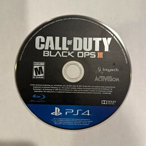 Activision Call of Duty: Black Ops III PS4 Disc Only Rated M