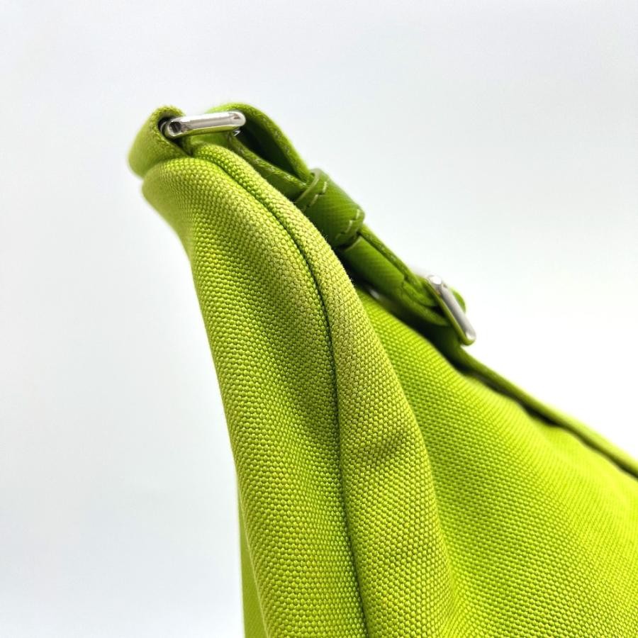 Prada 2VY007 Embossed Triangle Logo Green Shoulder Crossbody Bag thumbnail 3