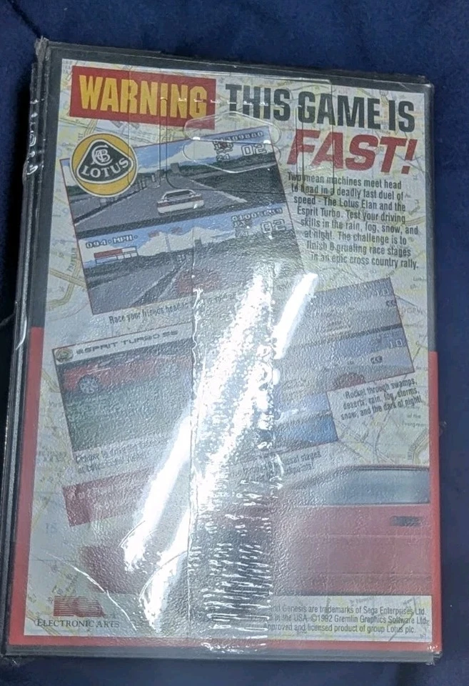 Brand New - Factory Sealed - Lottus Turbo Challenge (Sega Genesis, 1992) - Image 3 of 4