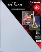 11″ × 14″ Toploader Protectors – Rigid PVC Photo & Collectible Sleeves (20 Pack)