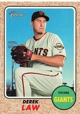 DEREK LAW 2017 TOPPS HERITAGE BASEBALL #661