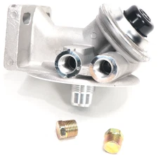 Diesel Fuel Filter Base Top 3/8" NPT Threaded Inlet Outlet 1-14 Spin On Mount
