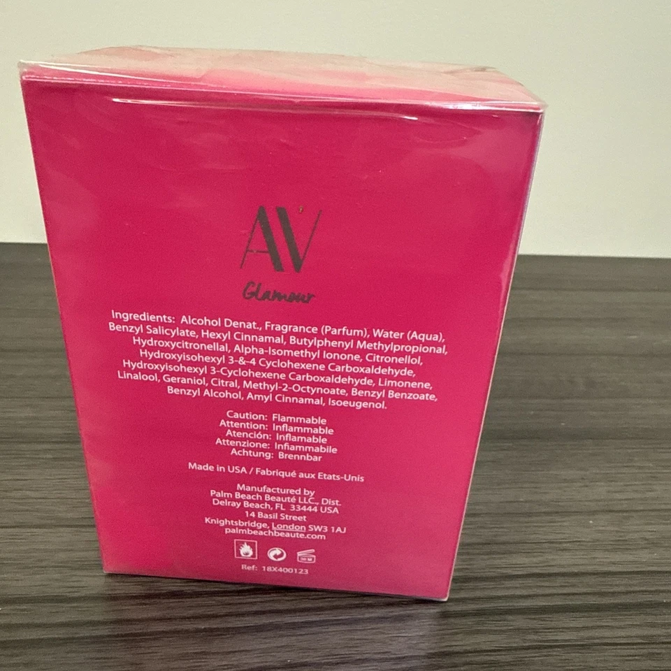 Adrienne Vittadini Av Glamour 3,0 oz Eau De Parfum spray lacrado - Imagem 2 de 2