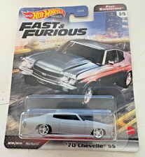 HOT WHEELS FAST FURIOUS FAST SUPERSTARS 1970 CHEVELLE SS 2/5 GREY