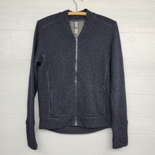 Mountain Hardwear Blue Wool Blend Full Zip Sweater Womens Size Small