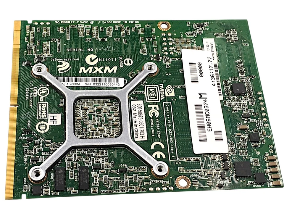 NVIDIA Quadro FX 2800M Video CardMXM 1 GB GDDR2 N10E‑GLM‑ B2(596062‑001) - Image 4 of 4