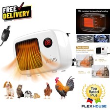 Wall-Mounted Thermostatic Pet Heater with 2 Speed Modes   Ideal for Dogs  Cats