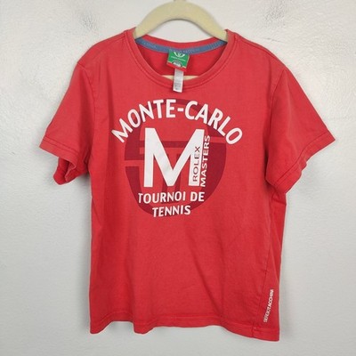 Sergio Tacchini Monte Carlo T-Shirt Boys Medium Rolex Masters Tennis Red