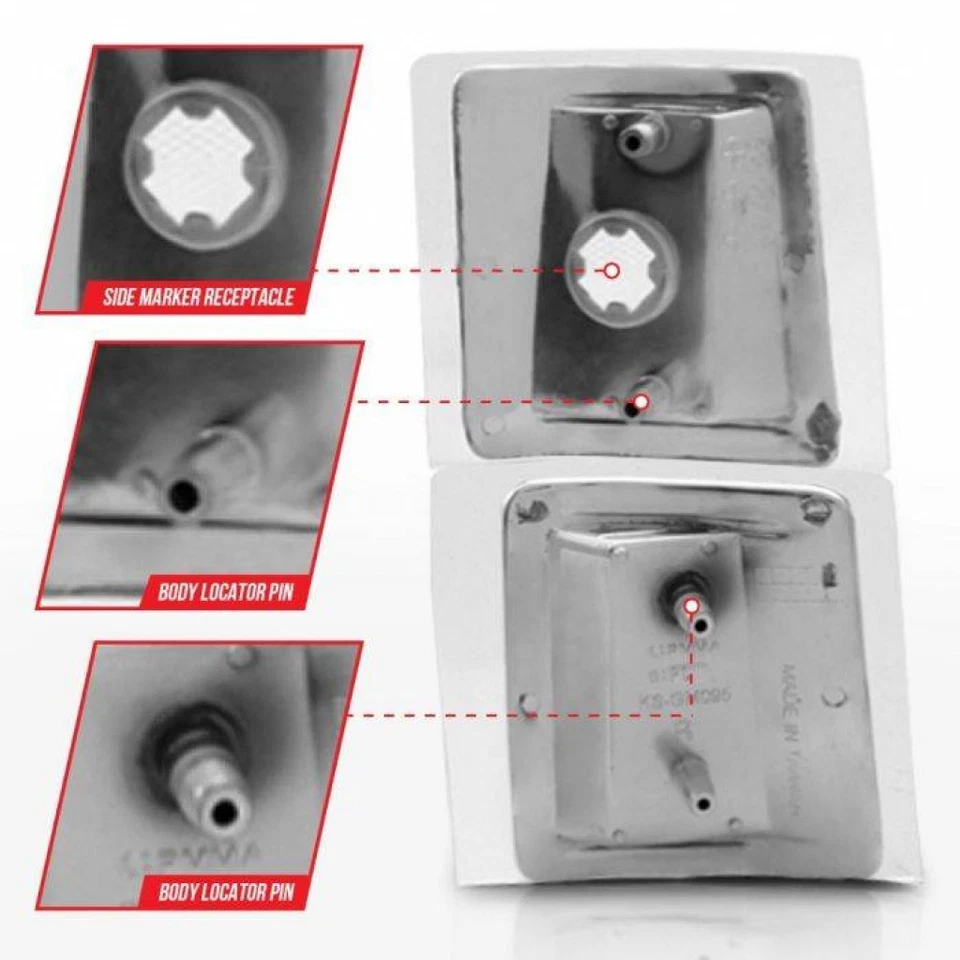 Luces de esquina ANZO para Chevy K2500 Suburban 1994-1999 con reflector ámbar Foto 3 de 4