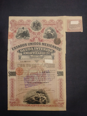 1899 Mexican Historical Bond 