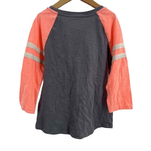Cat & Jack Football Tee Pink Gray Sunday Funday Graphic Raglan Medium 7/8 - Picture 2 of 4