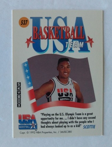 SkyBox #537 Scottie Pippen 1991-92 - Imagen 2 de 2