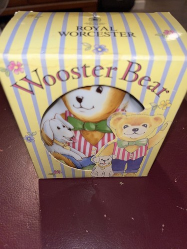 Wooster Bear Bank Royal Worcester England feines Porzellan 1993 in Box, 5" hoch - Bild 6 von 6