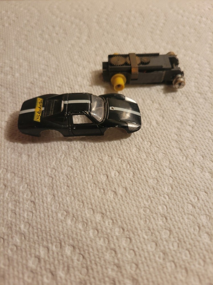 VINTAGE AURORA THUNDERJET T-JET PORSCHE 906 RACE CAR HO SLOT CAR BLACK UNTESTED