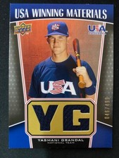 2009 Upper Deck Signature Stars - USA Winning Materials Yasmani Grandal #UWM-38