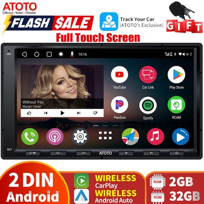 ATOTO 7'' A6PF 2DIN Android Car Stereo GPS Track Navigation WiFi/BT/USB Octa-Core