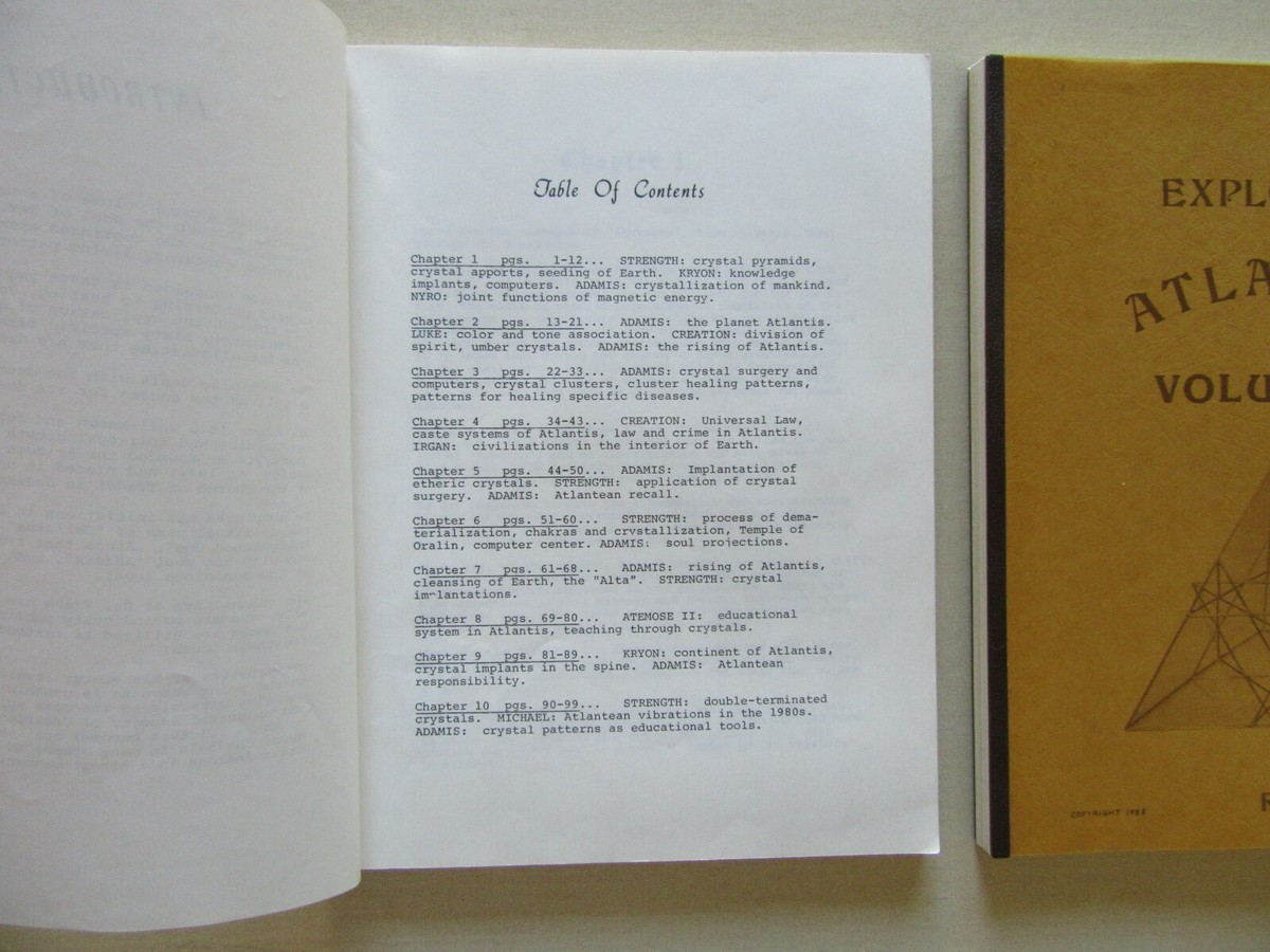Exploring Atlantis Vols. 2 & 3 Related Through the Soul of Rev. Dr