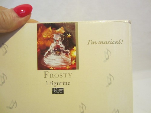 CRISTAL D ARQUES Frosty 24% Bleiglas Schneemann Figur Spieluhr OVP - Bild 2 von 6