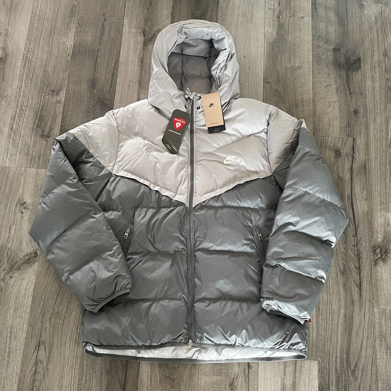 Nike Windrunner PrimaLoft Men's Storm-FIT Puffer Jacket Coat Grey (XL) - New