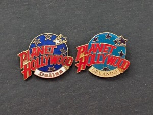 Planet Hollywood Pins Buttons Lot ~ Dallas Orlando ~ Collectible Trading Lapel