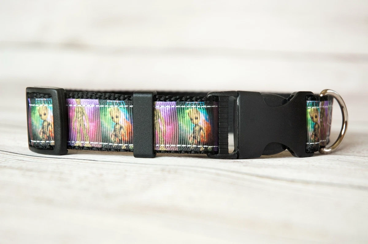 Groot colorful dog collar and or leash. 1 inch wide