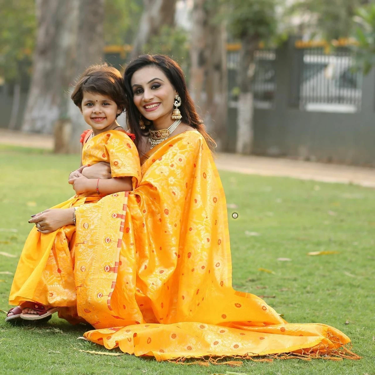 Mother daughter top matching ethnic wear