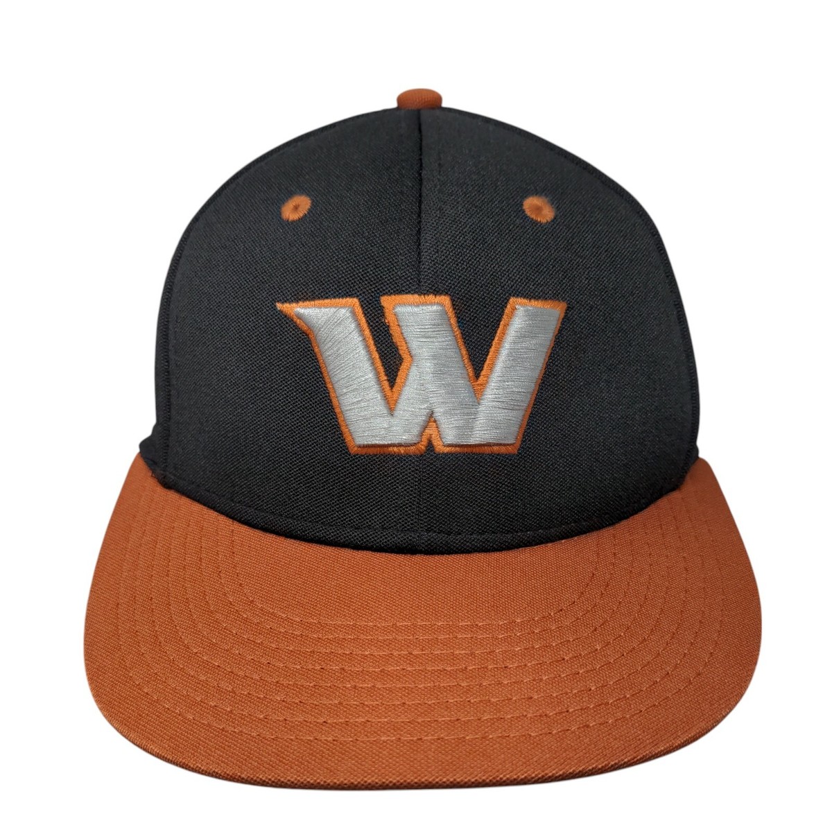 Letter W Fitted Hat Multi Small Embroidered The Game Pro Colorblock