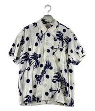 SUN SURF Men's 100% Rayon HAWAIIAN Aloha Shirt MOON LIGHT PALM TREE SIZE M USED