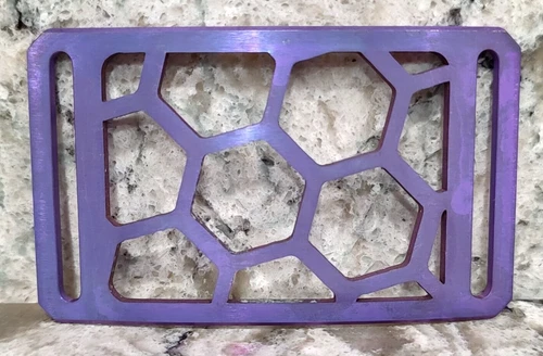 GRIP6 BELT BUCKLE - TITANIUM HONEYCOMB in PURPLE - WOMEN / MEN - 1.5 INCH WIDE