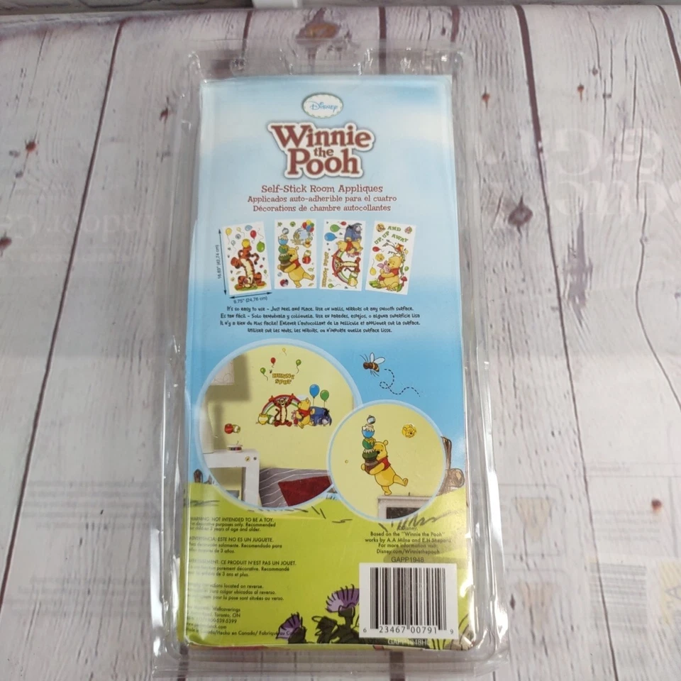Apliques de habitación autoadhesivos Disney Winnie the Pooh 76 pegatinas extraíbles-caja abierta Foto 4 de 4