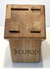 Cutco 4 Slot Wooden Knife Block - Made in USA