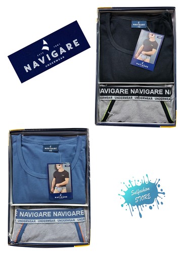 Completo intimo uomo t-shirt + slip in cotone elasticizzato NAVIGARE - 第 1/6 張圖片