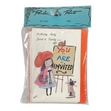 Panda Prints 1950s Party Invitations 10pc Nothing Arty Just A Party Artist & Cat
