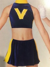 Dance Costume Cheerleader Twirl Jazz Skate Pageant Art Stone Rah Rah