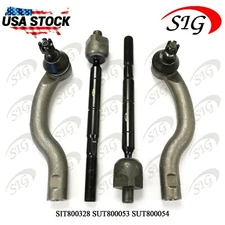 For 2006 - 2018 Toyota RAV4 Front Inner & Outer Steering Tie Rod Ends 4PC Kit