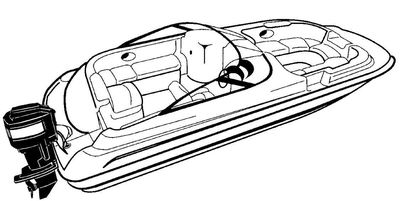7.6oz BOAT COVER NAUTIC STAR 243 DC SPORT DECK 2015-2020