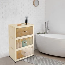 Storage Bins with Lid 21Gal Plastic Storage Bin 3 Packs Stackable Storage Bin