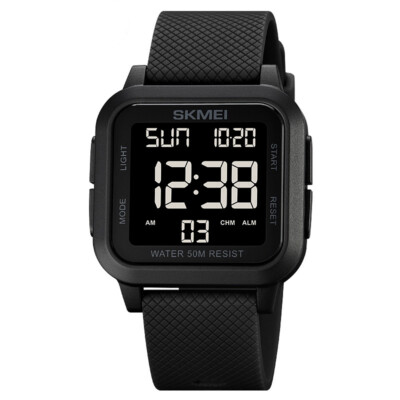 Large Digital Fashion Men's Sports Watch LED Waterproof Multifunction Wristwatch