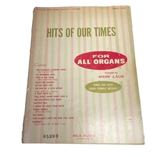 Hits of our Times for All Organ MArk LAub Chord Symbols Word Sheet Music Book 1