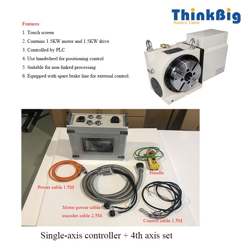 ThinkBig CNC 4th Axis CNC Rotary Table TB-170 + Single-Axis