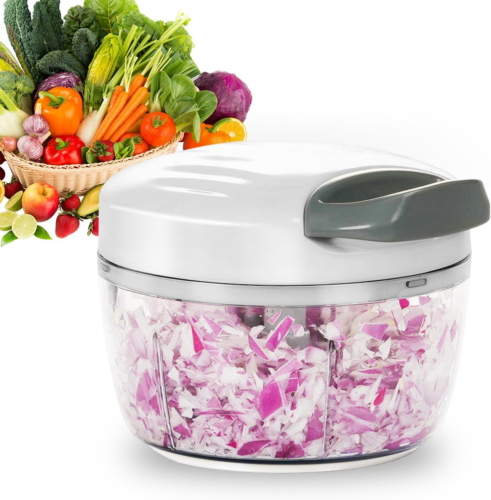 Vegetable Fruit Chopper Cutter Mini Hand Pull Food Slicer Onion Garlic Veg Dicer