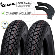 KIT COPPIA 2 GOMME RUOTA 3.50.10 CON CAMERA D'ARIA VESPA PX 125 150 200