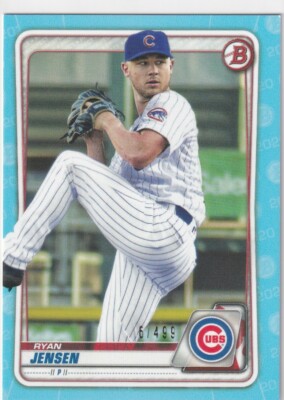 2020 BOWMAN BLUE PARALLELS /499 RC RYAN JENSEN CHICAGO CUBS ROOKIE DRAFT S483