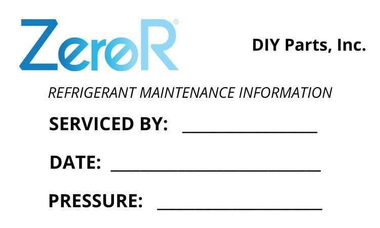 ZeroR® Genuine R1234YF in 8oz SSV Cans | Cans with Zeror Service Label ...