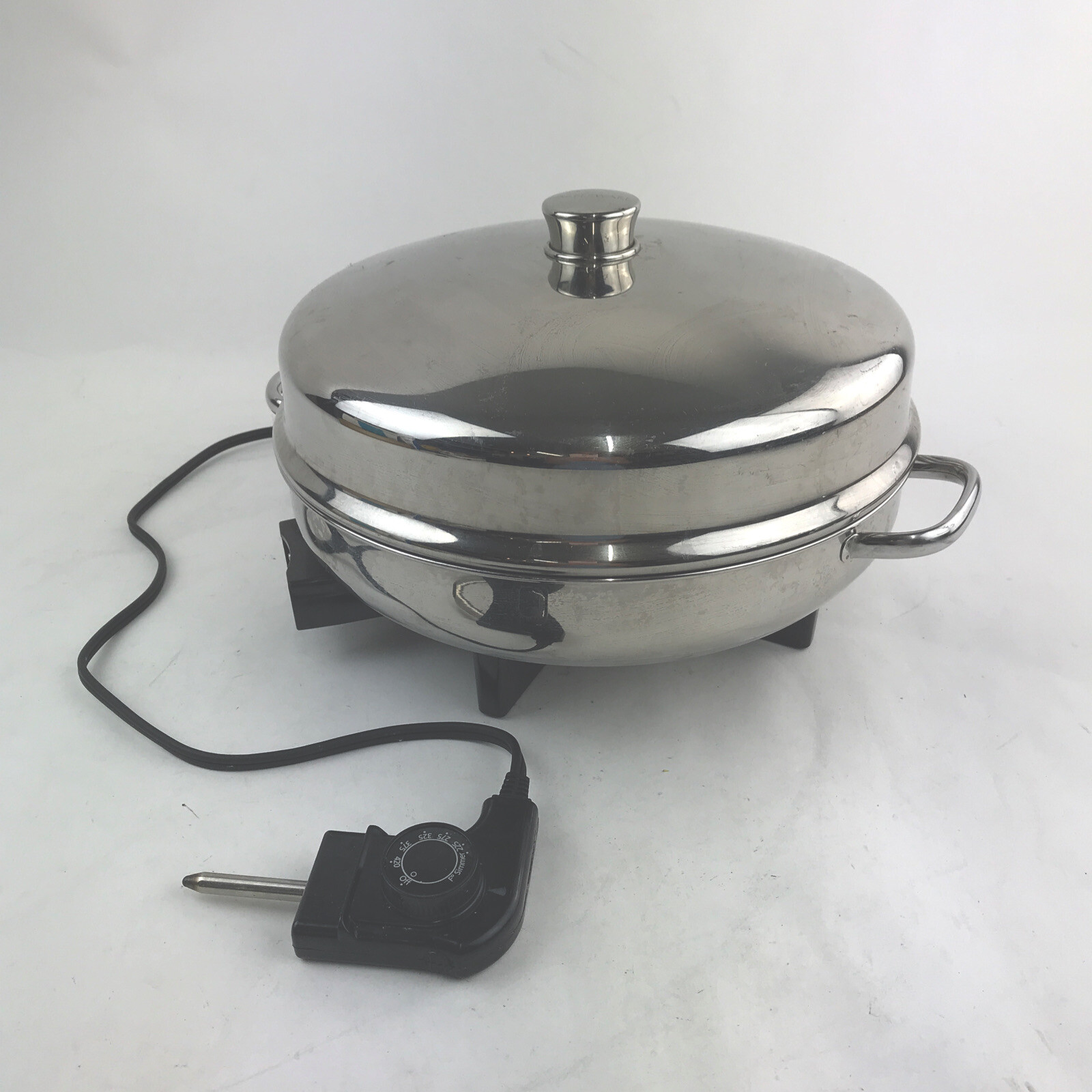 Farberware 12" Electric Stainless Skillet Made in USA Model 344A eBay