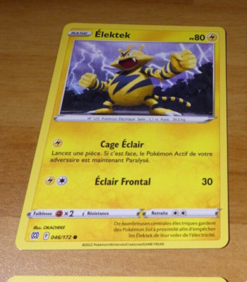 POKEMON STARS SPARKLING FRENCH CARD CARD Elektek 046/172 FR JCC NM